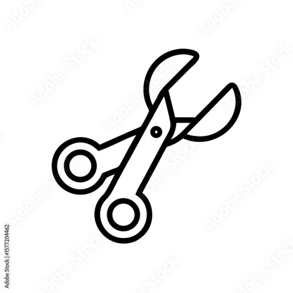 Fototapeta Scissors Icon for Creativity and Crafting Topics