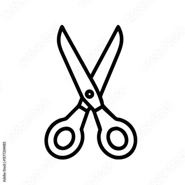 Fototapeta Scissors Icon for Creativity and Crafting Topics