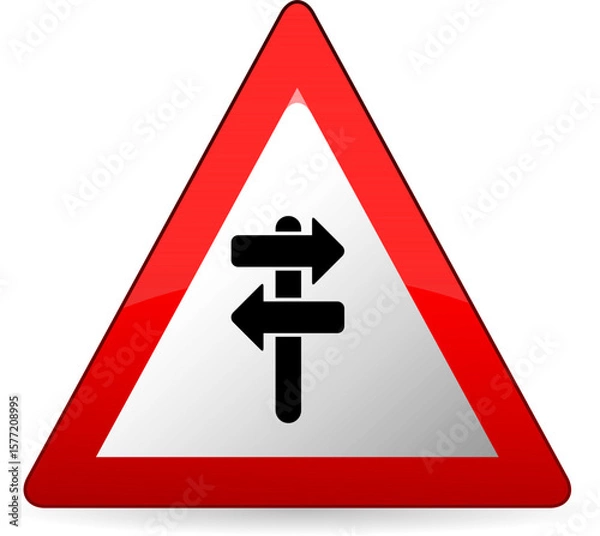 Obraz Two-way traffic cross-road ro...