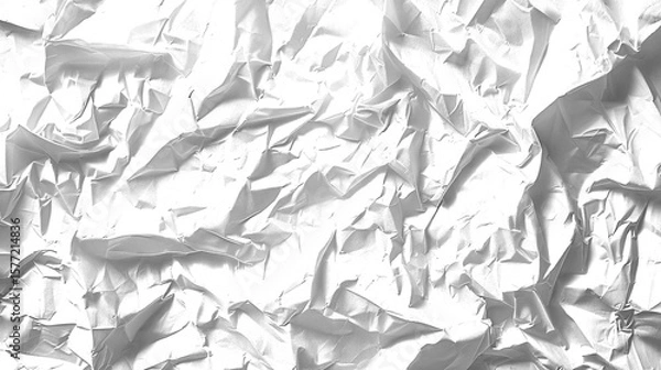 Obraz Transparent PNG Crumpled Paper Texture Mockup Overlay.