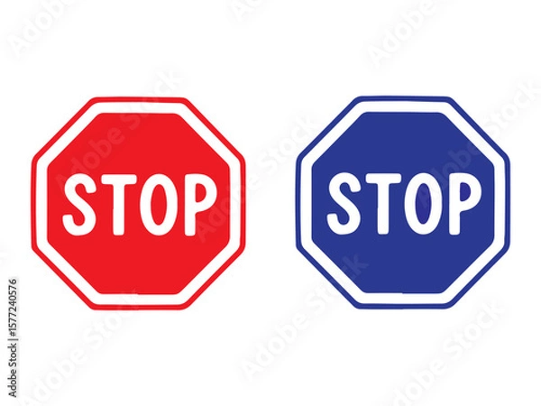 Obraz stop icon, dengerous icon logo