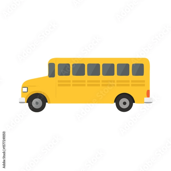 Obraz school bus isolated on white