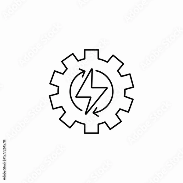Obraz energy settings icon sign vector