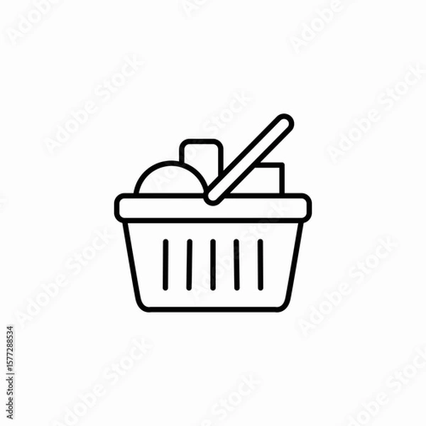 Obraz shopping basket icon sign vector