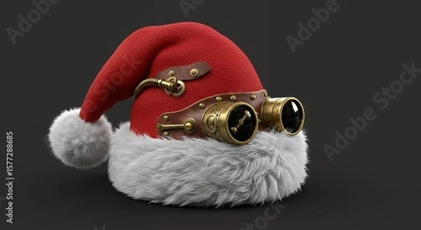 Obraz Santa Hat With Goggles