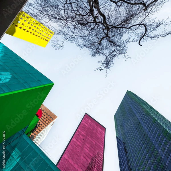 Obraz skyscrapers in the sky