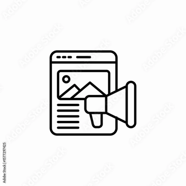 Obraz web page promotion icon sign vector