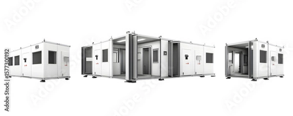 Fototapeta Clean Realistic Detailed expandable modular clinic roo PNG cutout, transparent background, ideal for graphic design and advertising, mockups, premium resource, professional graphics