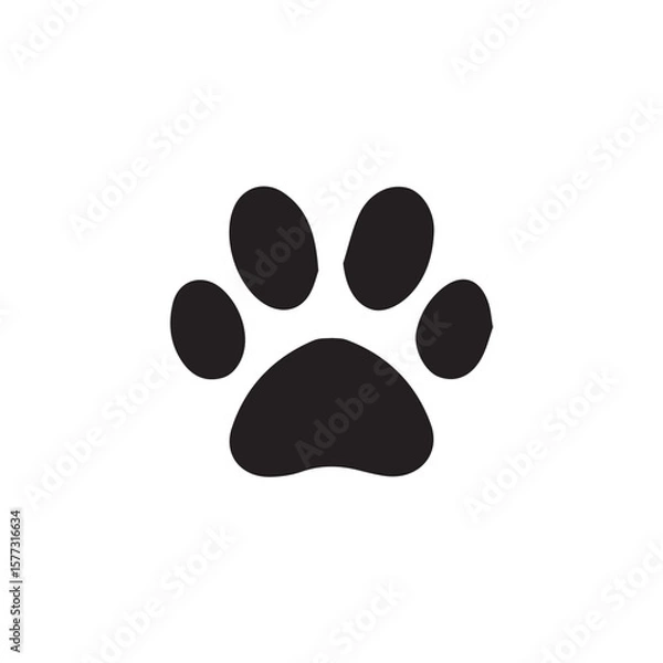 Fototapeta paw vector illustration