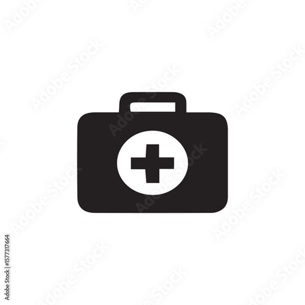 Fototapeta first aid box vector illustration