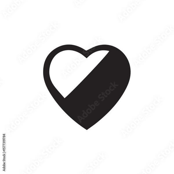 Fototapeta vector heart on white background