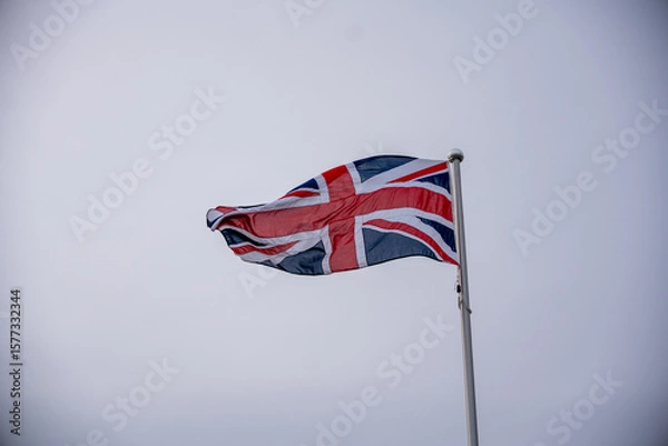 Fototapeta 風になびくユニオンジャック