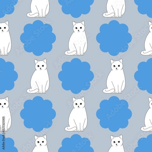 Obraz Cute cat pattern images are suitable for printing on product surfaces.