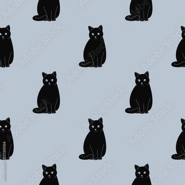 Obraz Cute cat pattern images are suitable for printing on product surfaces.