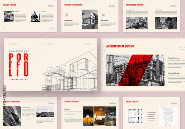 Obraz Modern Architecture Portfolio & Project Proposal Presentation Template