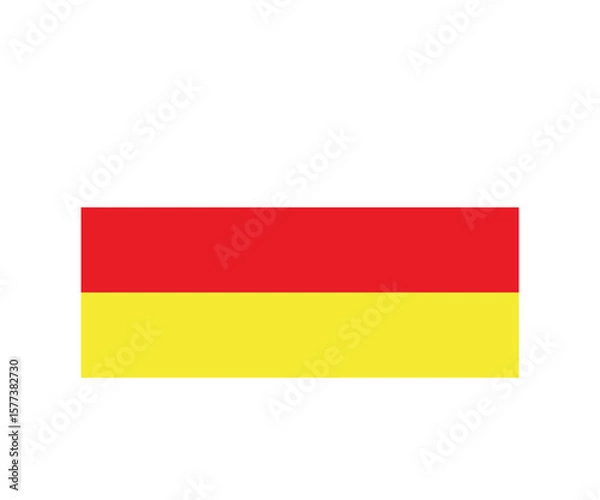 Obraz The flag shown in the image is the flag of North Ossetia–Alania, a federal subject (republic) of Russia.

