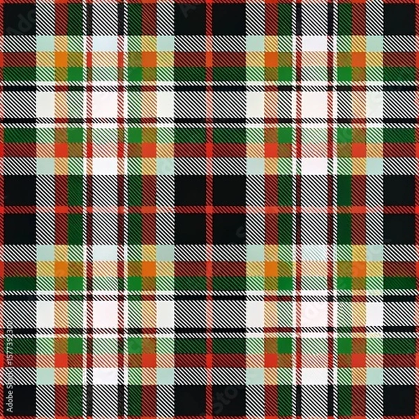 Obraz red and white plaid