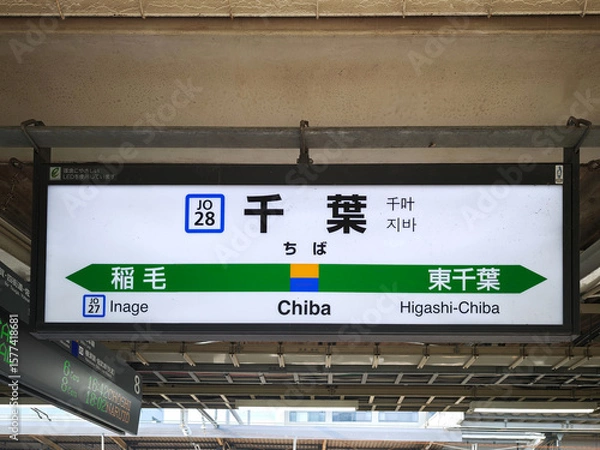 Obraz 千葉駅の駅名標