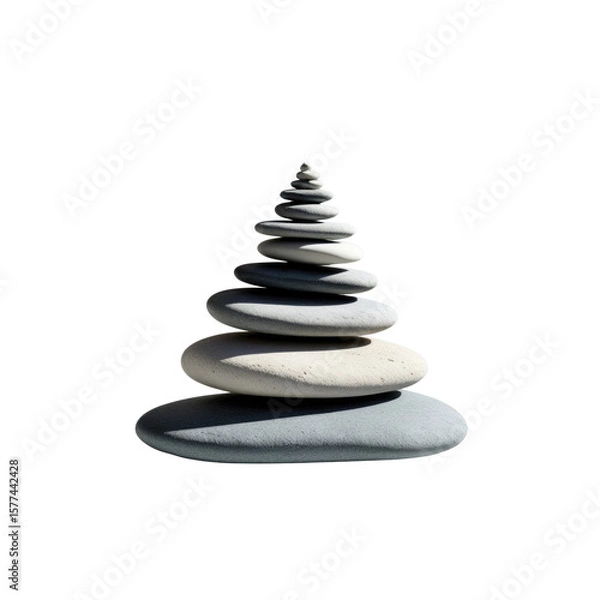 Fototapeta Balanced Pebbles A Stack of Stones Representing Stability and Serenity