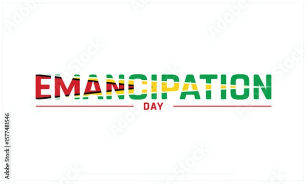 Fototapeta Emancipation Day design on white background, Typographic Design of Emancipation Day, Vector Design of Emancipation Day, Emancipation Day