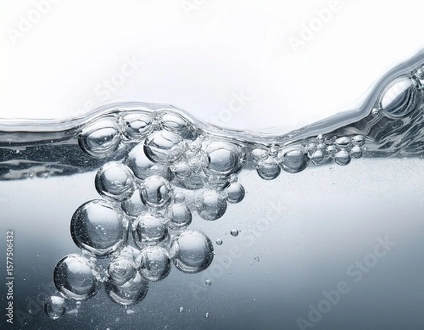 Fototapeta abstract white water bubbles background