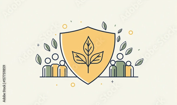 Fototapeta Promoting esg initiatives for sustainable growth in communities infographic digital space visual communication