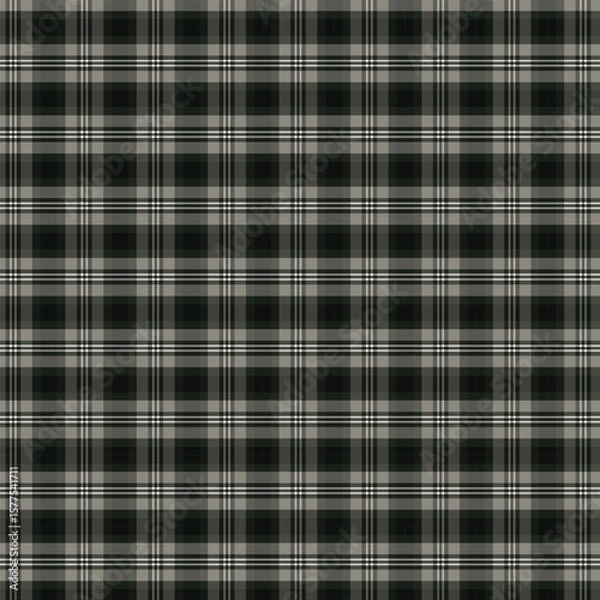 Fototapeta Dark Academia Plaid Pattern Seamless Background

