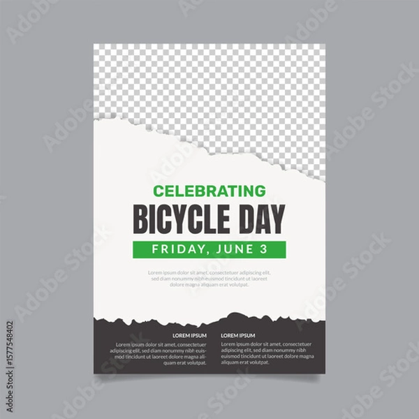 Obraz world bicycle day flyer template