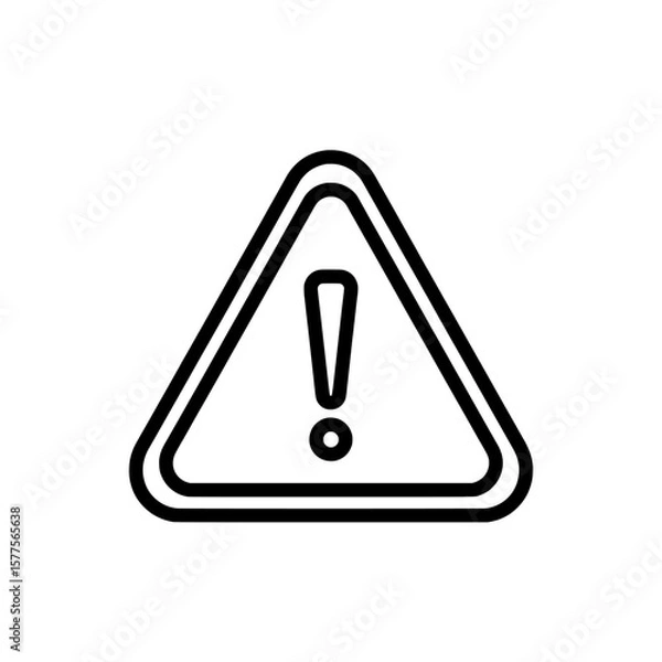 Obraz Warning sign with exclamation mark for caution alerts