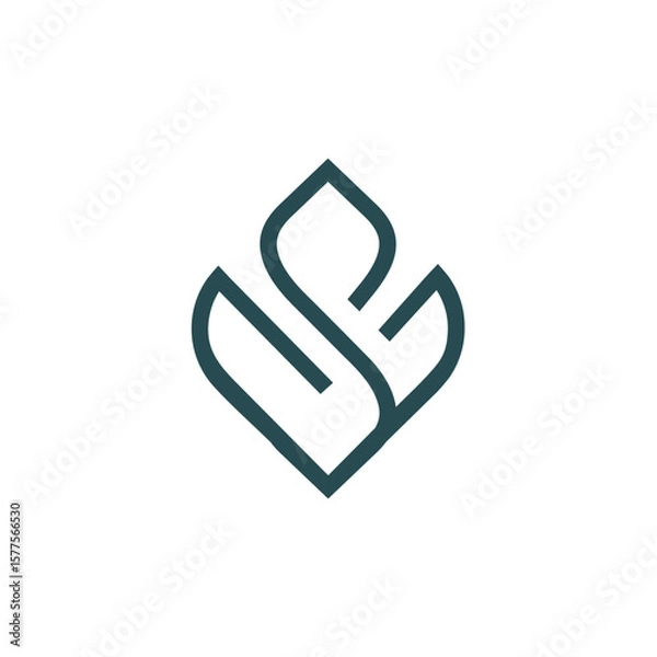 Fototapeta sv monogram logo