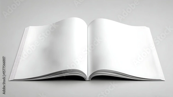 Fototapeta Open Blank Book Pages