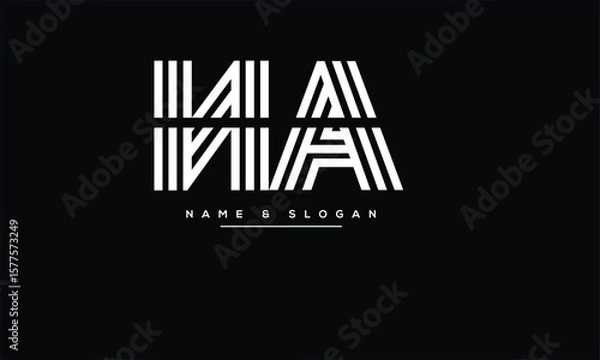 Fototapeta NA, AN, N, A Abstract Letters Logo Monogram