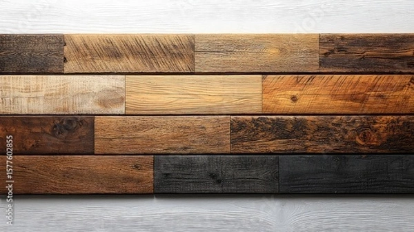 Fototapeta Wood planks texture various tones rustic background