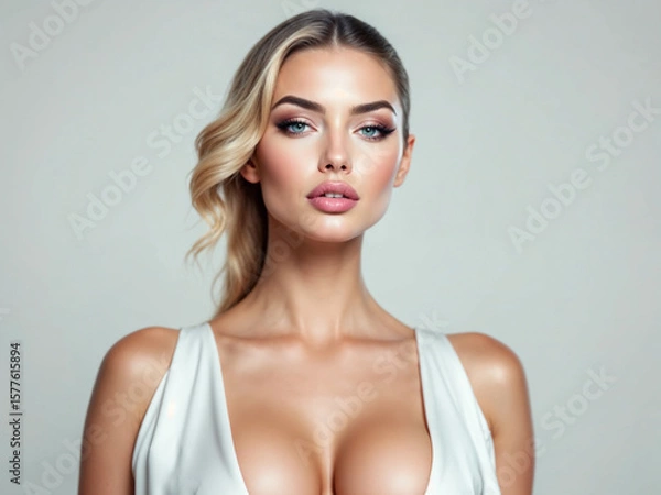 Fototapeta An AI generated image of a plastic surgery product in a modern clinic