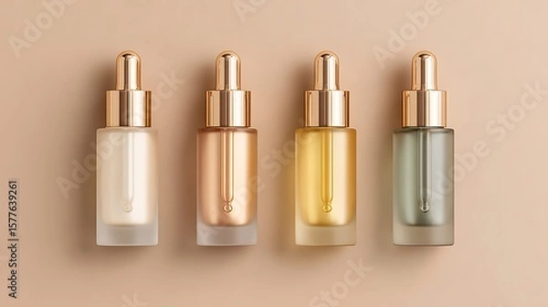 Obraz Four Serum Bottle