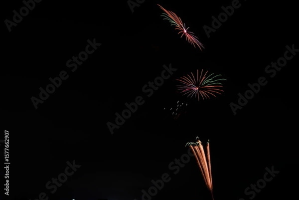Fototapeta 夏の夜空に咲く大輪の花火