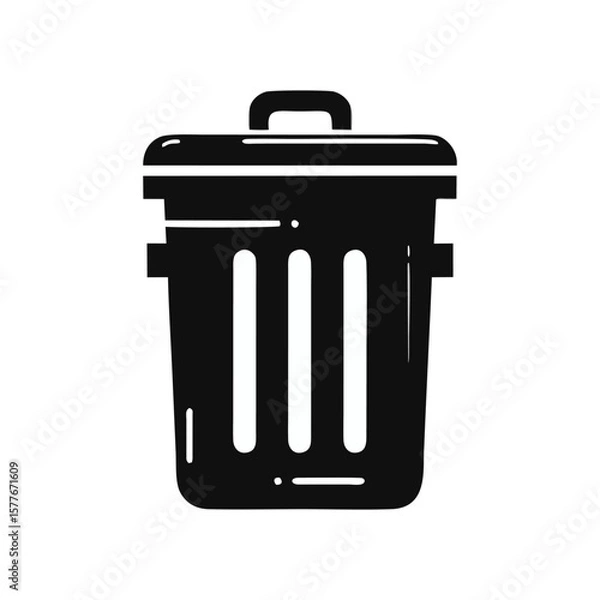 Obraz recycling bin vector logo icon	
