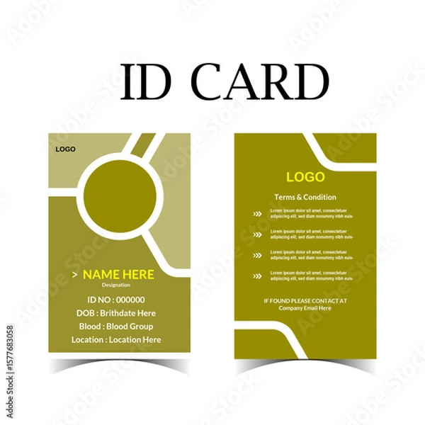 Fototapeta Id Card Design Template File