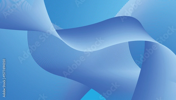 Fototapeta wavy blue gradient abstract background