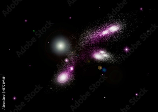Obraz galaxy in a free space.
