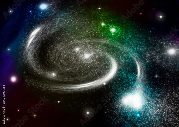 Obraz galaxy in a free space.