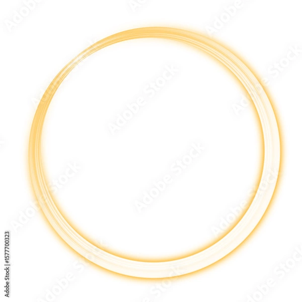 Fototapeta Moving circle speed,yellow glowing speed light,neon yellow glowing frame line rays on transparent png