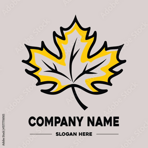 Fototapeta Maple leaf vector logo design