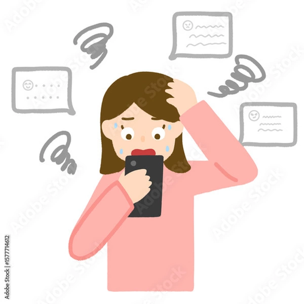 Obraz いろいろなネット情報に困っている女性