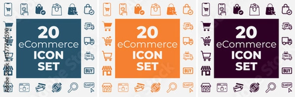 Obraz E-Commerce icons set