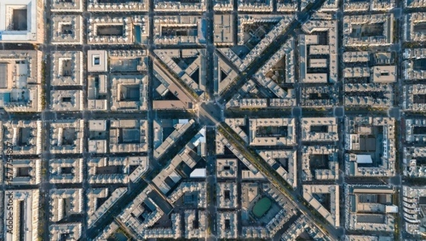 Fototapeta Urban Geometry from the Sky