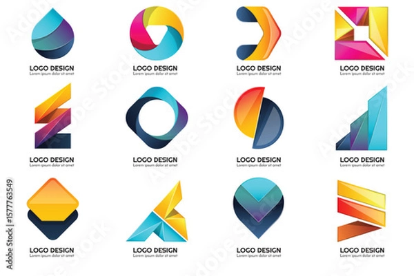 Obraz Modern Shapes Logo's , Tech Logo's , Unique Logo's.