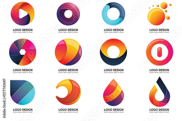 Obraz Modern Shapes Logo's , Tech Logo's , Unique Logo's.