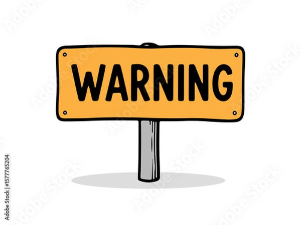 Fototapeta Alert, risk signhand drawn icon set. Caution, warning