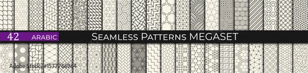 Obraz seamless geometric arabic pattern set, islamic background 